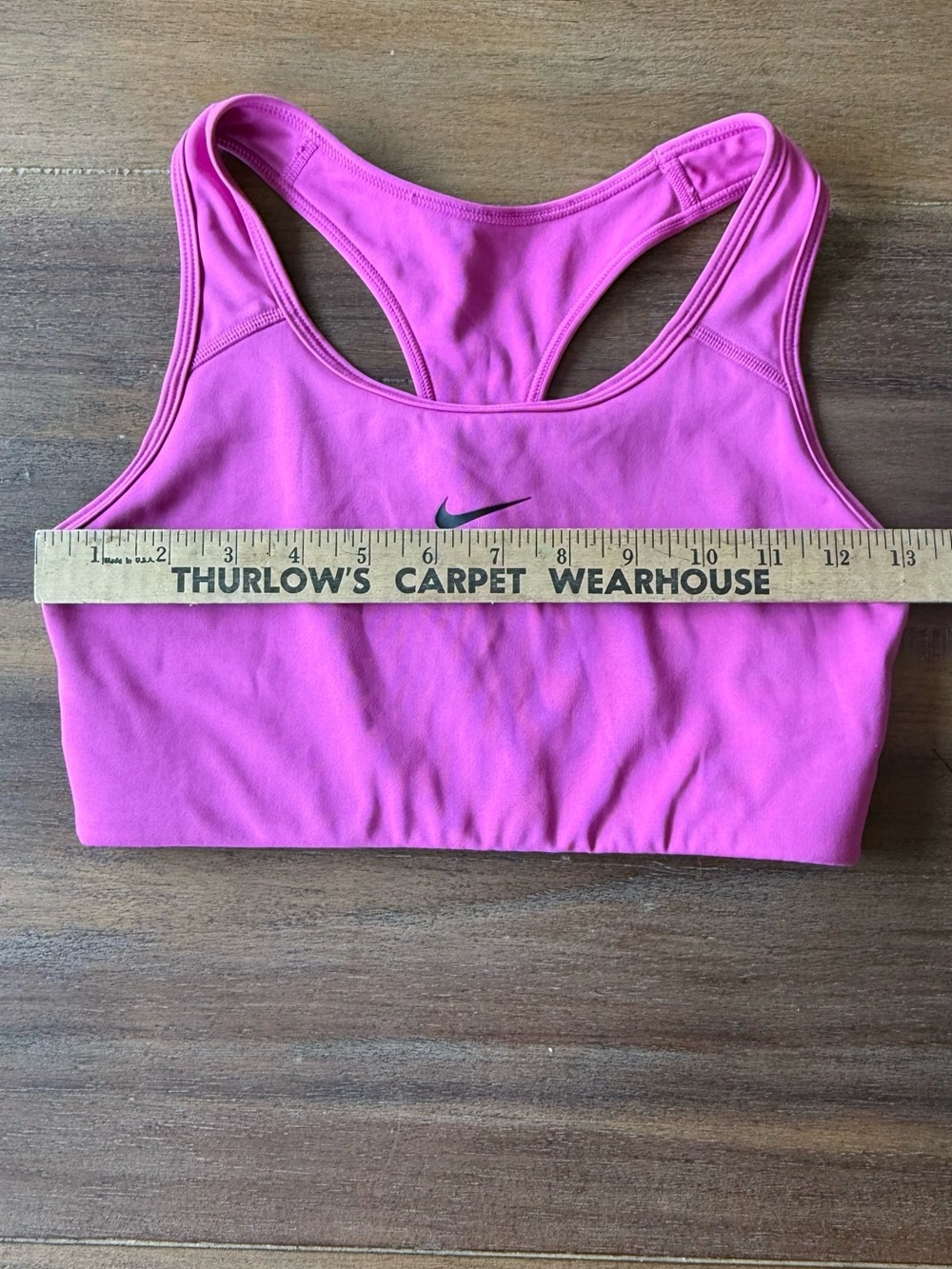 Nike Pink Racerback Sports Bra with Black Swoosh- NWOT - Picture 5 of 8